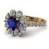 Glamorous Sapphire Halo Engagement Ring - Amaya No. 13 image 1