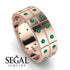 Glamorous Eternity Emerald Wedding Band - Carter No. 5
