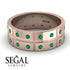 Glamorous Eternity Emerald Wedding Band - Carter No. 5 image 2