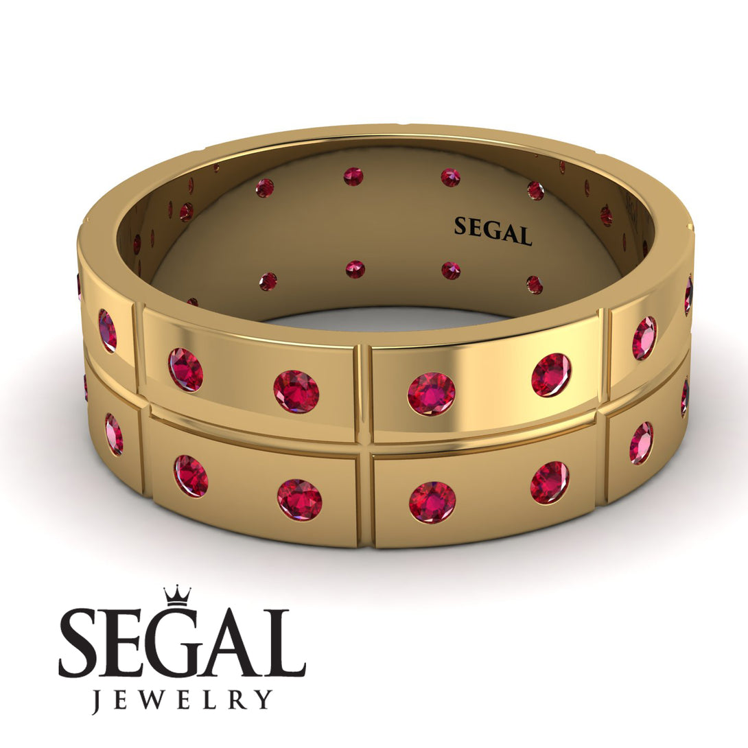 Glamorous Eternity Ruby Wedding Band - Carter No. 10