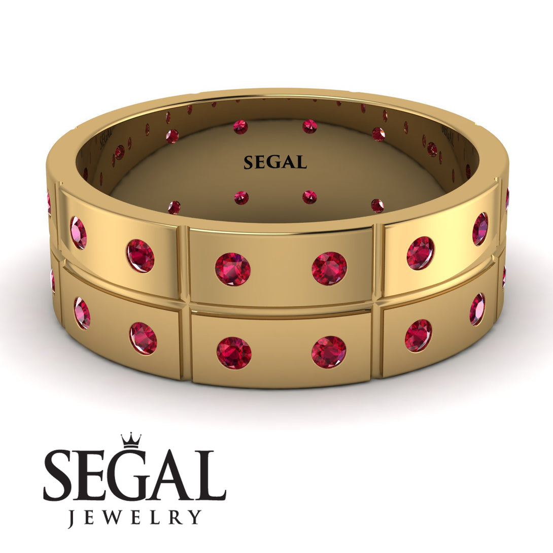 Glamorous Eternity Ruby Wedding Band - Carter No. 10