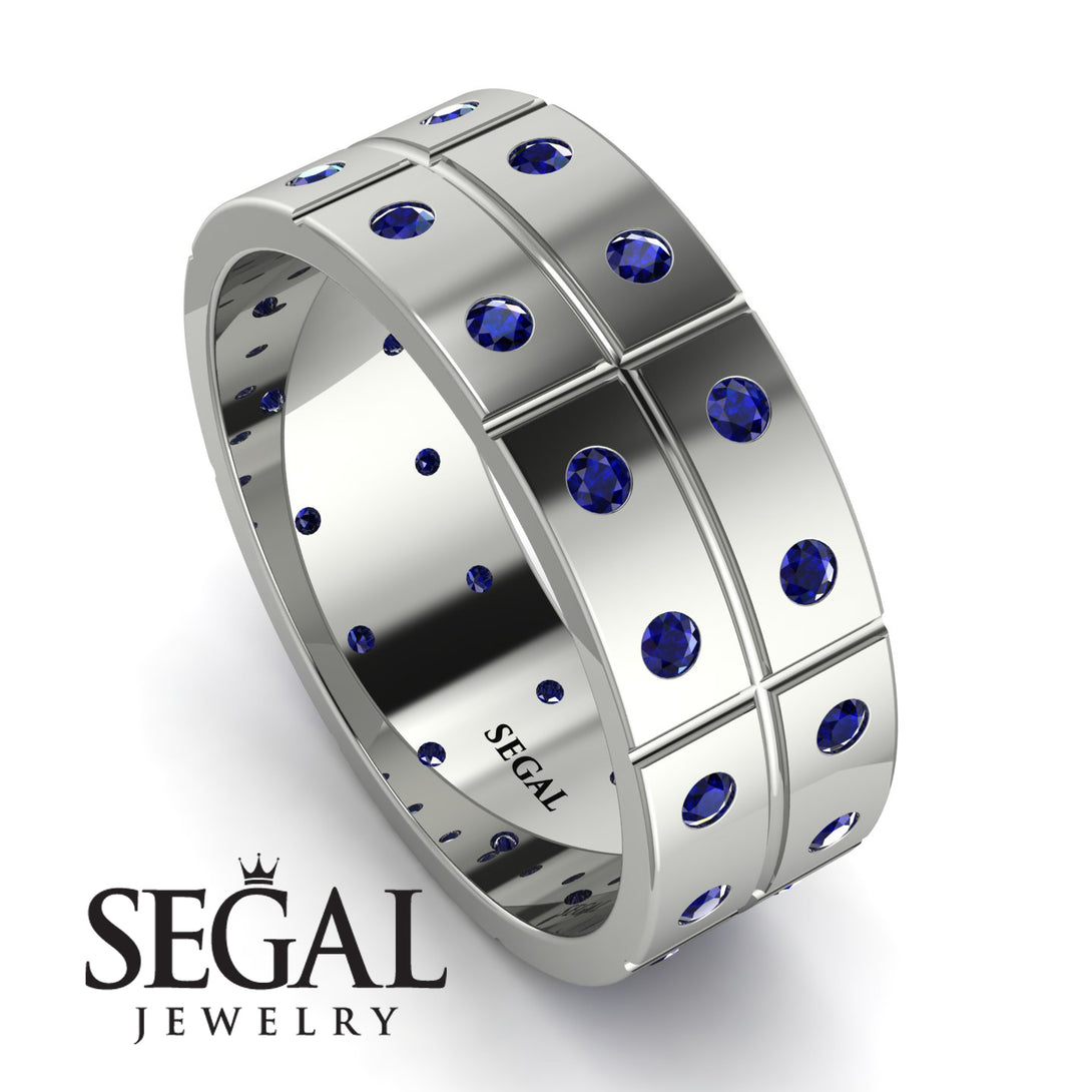 Glamorous Eternity Sapphire Wedding Band - Carter No. 15
