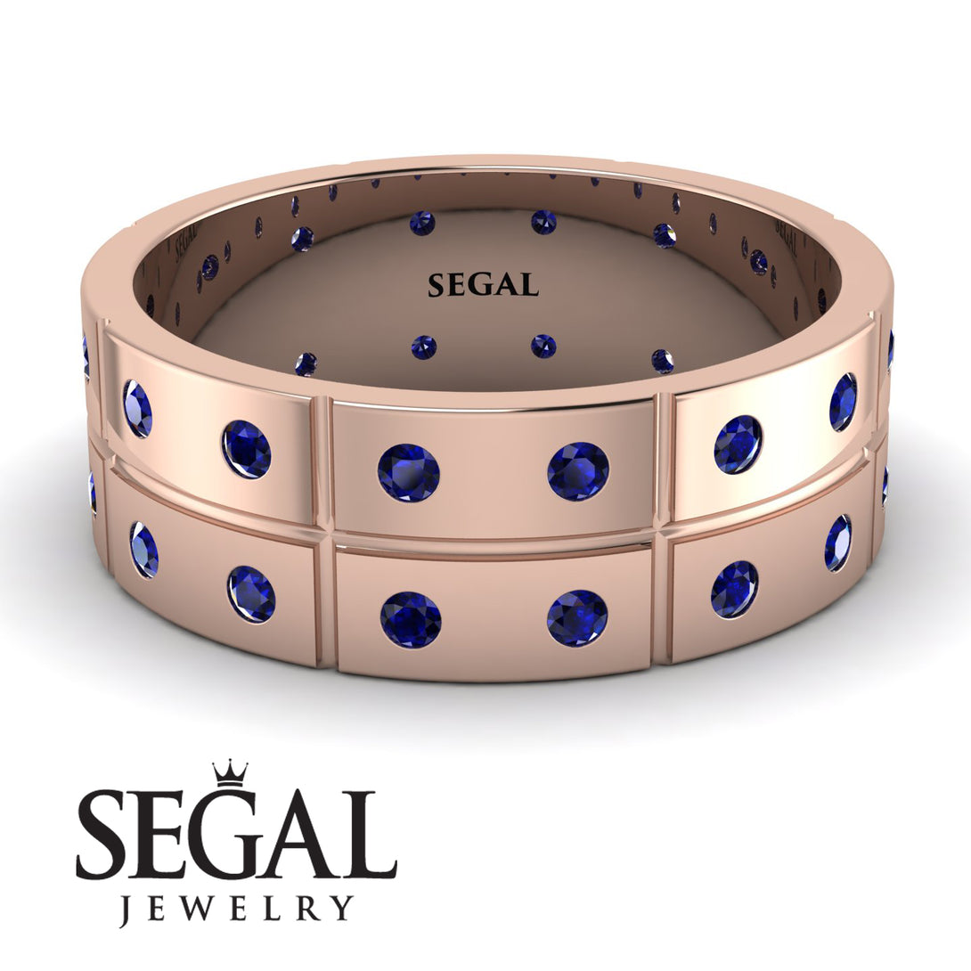 Glamorous Eternity Sapphire Wedding Band - Carter No. 14