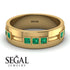 Glamorous Princess Emerald Wedding Ring - Samuel No. 10 image 2