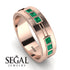 Glamorous Princess Emerald Wedding Ring - Samuel No. 11 image 3