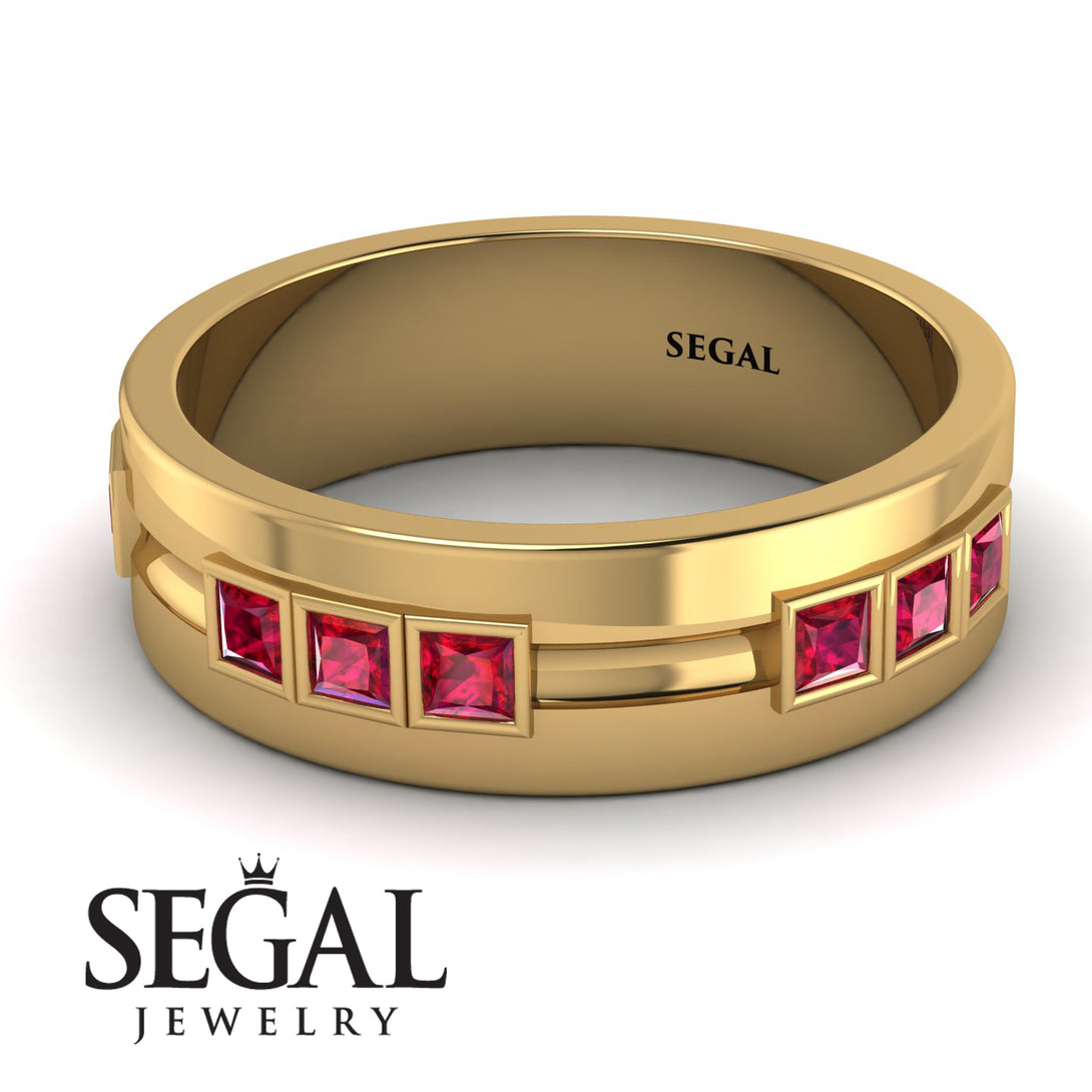 Glamorous Princess Ruby Wedding Ring - Samuel No. 7