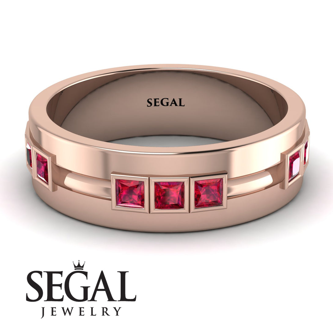 Glamorous Princess Ruby Wedding Ring - Samuel No. 8