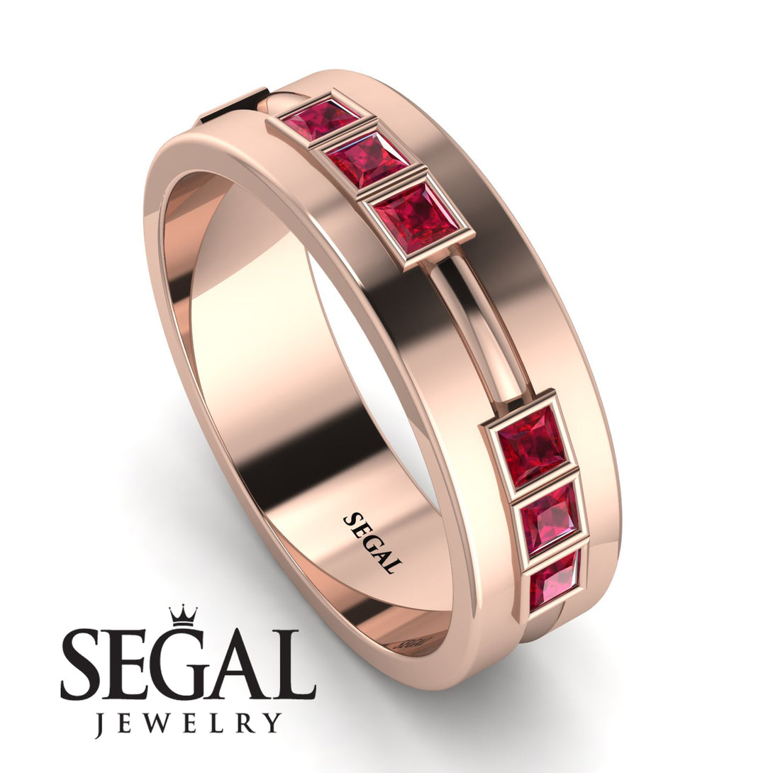 Glamorous Princess Ruby Wedding Ring - Samuel No. 8