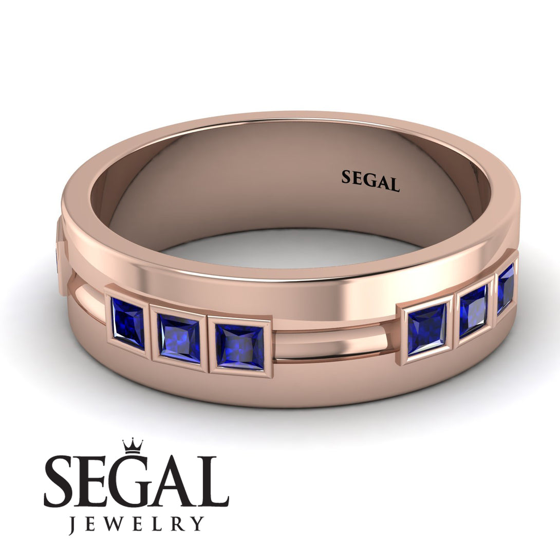 Glamorous Princess Sapphire Wedding Ring - Samuel No. 14
