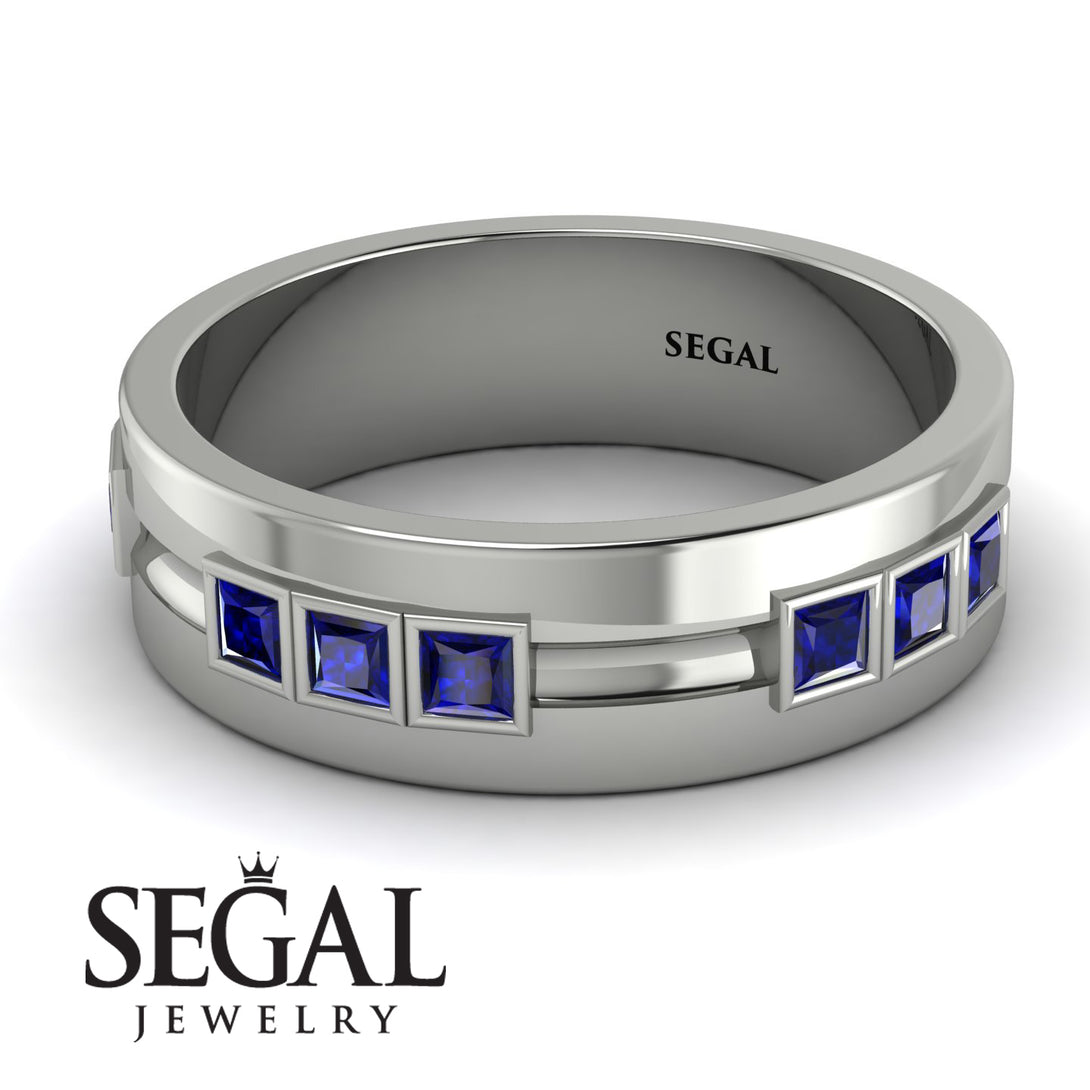 Glamorous Princess Sapphire Wedding Ring - Samuel No. 15