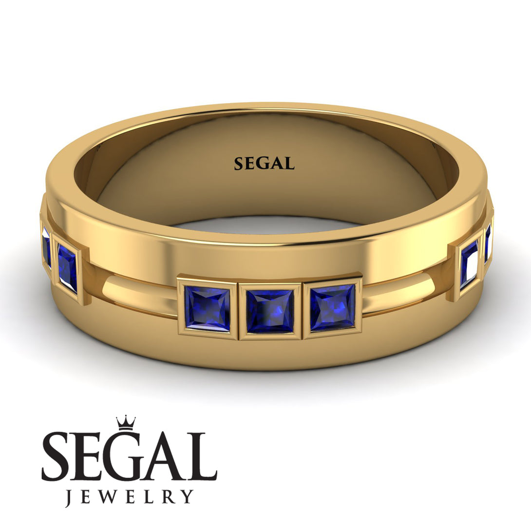Glamorous Princess Sapphire Wedding Ring - Samuel No. 13