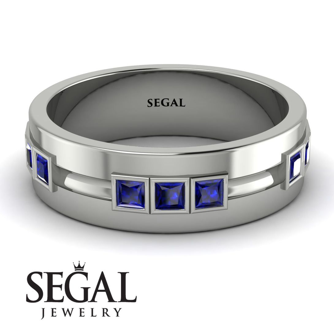 Glamorous Princess Sapphire Wedding Ring - Samuel No. 15