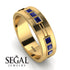 Glamorous Princess Sapphire Wedding Ring - Samuel No. 13