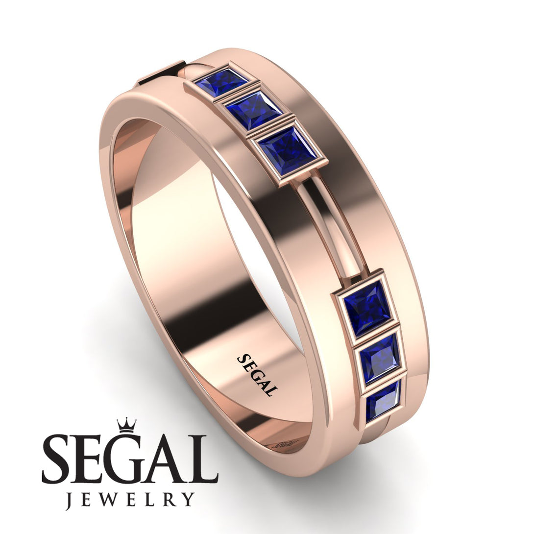 Glamorous Princess Sapphire Wedding Ring - Samuel No. 14
