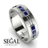 Glamorous Princess Sapphire Wedding Ring - Samuel No. 15 image 3