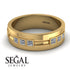 Custom 9mm Glamorous Princess Diamond Wedding Ring - Samuel No. 1000