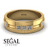 Custom 9mm Glamorous Princess Diamond Wedding Ring - Samuel No. 1000