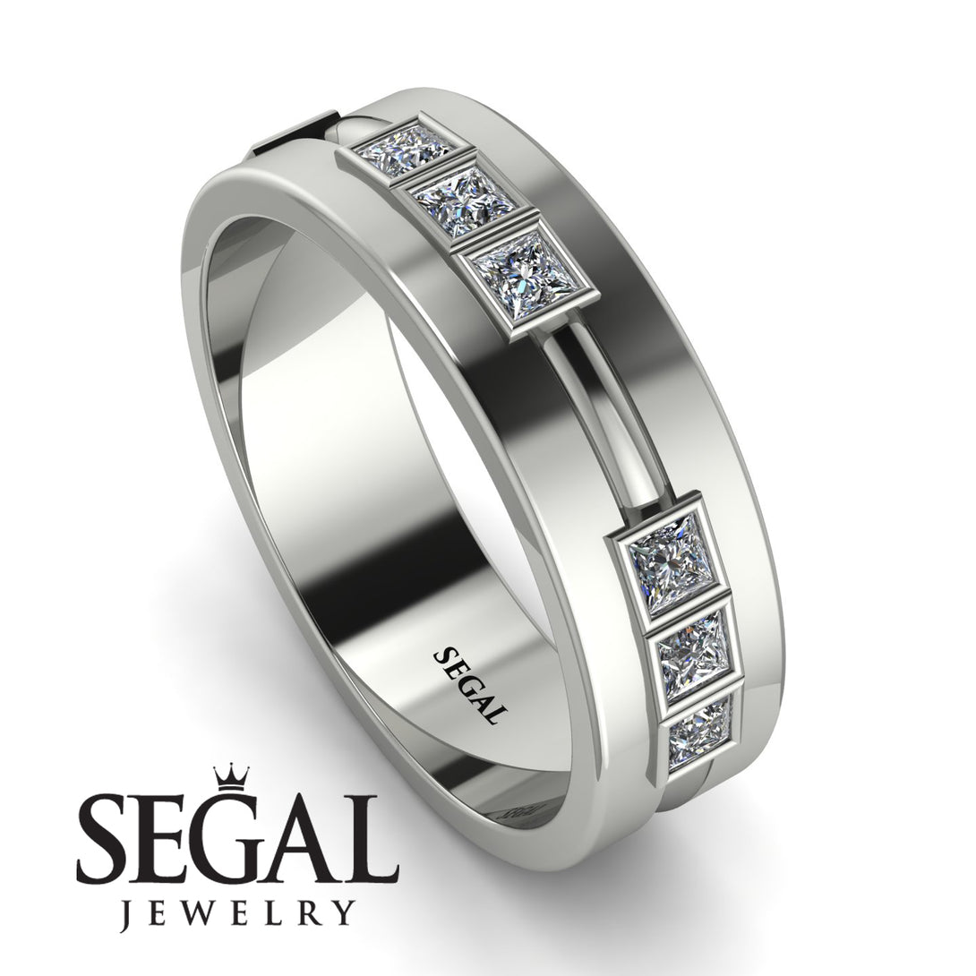 Glamorous Princess Diamond Wedding Ring - Samuel No. 3