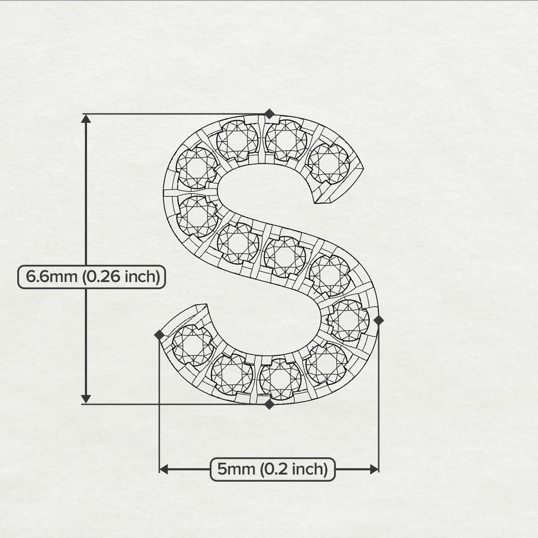 Personalised Initial Black Diamond Earrings - Gloria No. 7