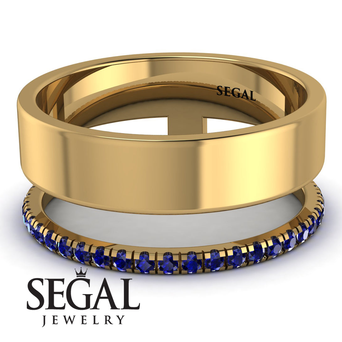 Golden Ratio Sapphire Band - Isabel No. 13