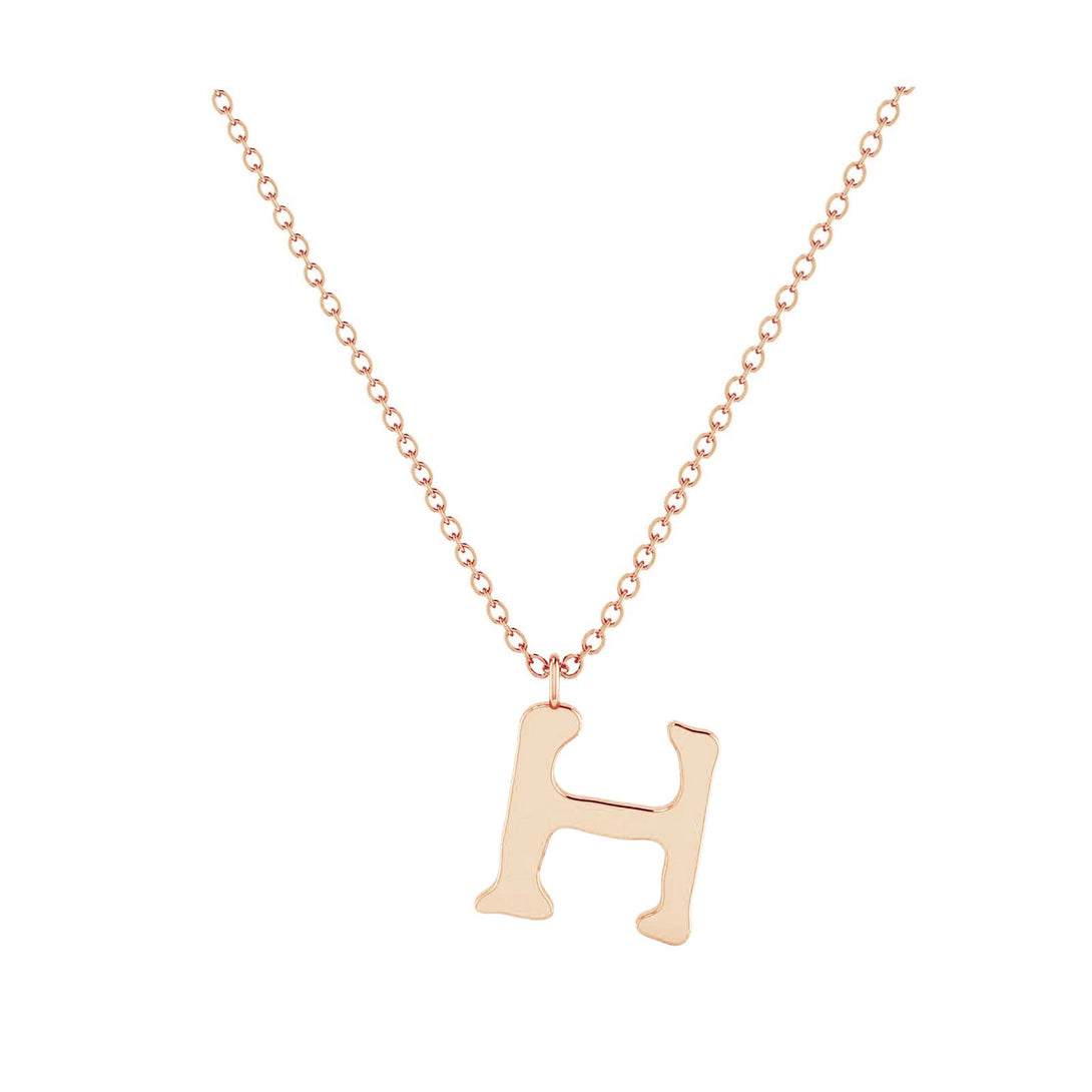 H - Letter Name Necklace Initial Necklace