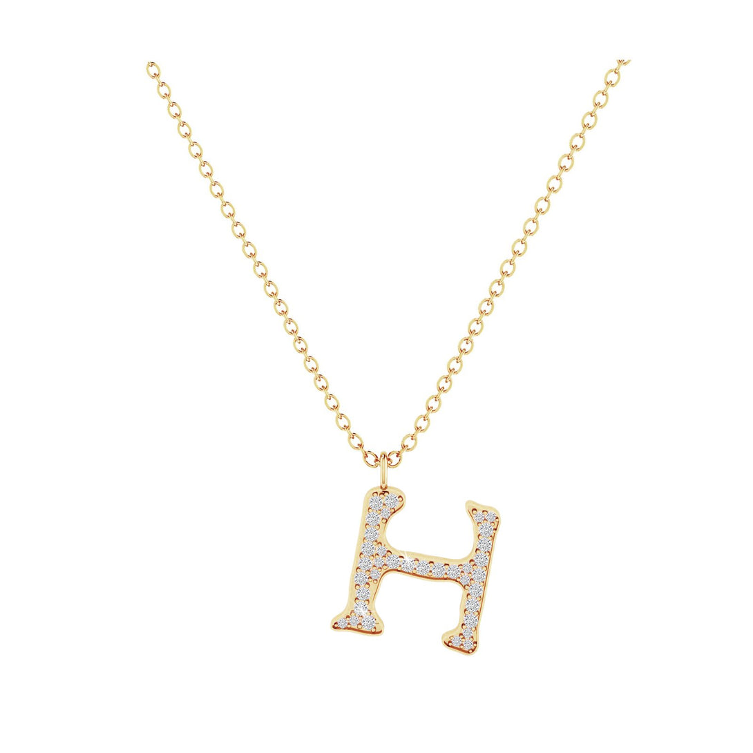 H - Letter Name Necklace Initial Necklace