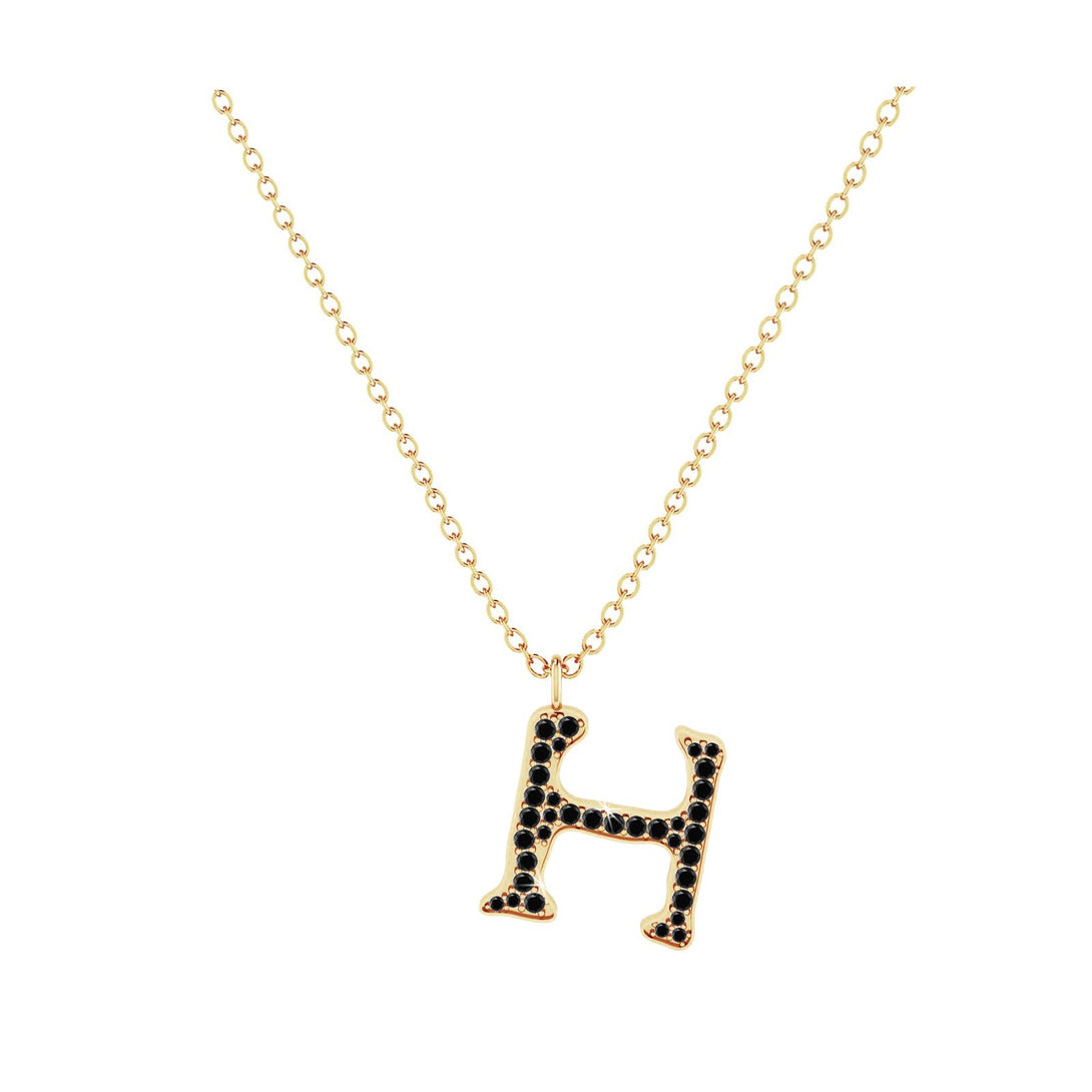 H - Letter Name Necklace Initial Necklace