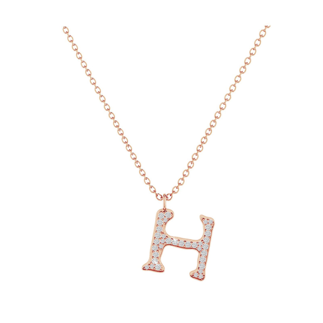 H - Letter Name Necklace Initial Necklace