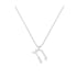 Hai - Hebrew Alef-Bet letter diamond Necklace - H letter
