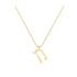 Hai - Hebrew Alef-Bet letter diamond Necklace - H letter