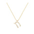 Hai - Hebrew Alef-Bet letter diamond Necklace - H letter