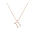 Hai - Hebrew Alef-Bet letter diamond Necklace - H letter