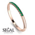 Half Eternity Band With Emerald - Ayla No. 5 image 6