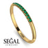 Half Eternity Band With Emerald - Ayla No. 4