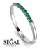Half Eternity Band With Emerald - Ayla No. 6