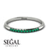 Half Eternity Band With Emerald - Ayla No. 6