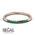 Half Eternity Band With Emerald - Ayla No. 5