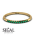 Half Eternity Band With Emerald - Ayla No. 4