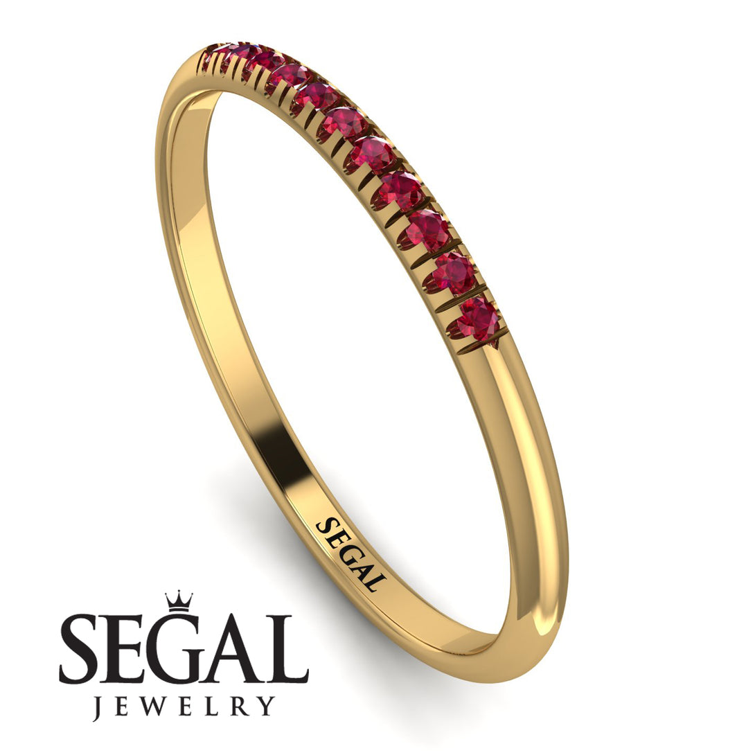 Half Eternity Band With Ruby - Ayla No. 10