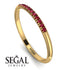 Half Eternity Band With Ruby - Ayla No. 10