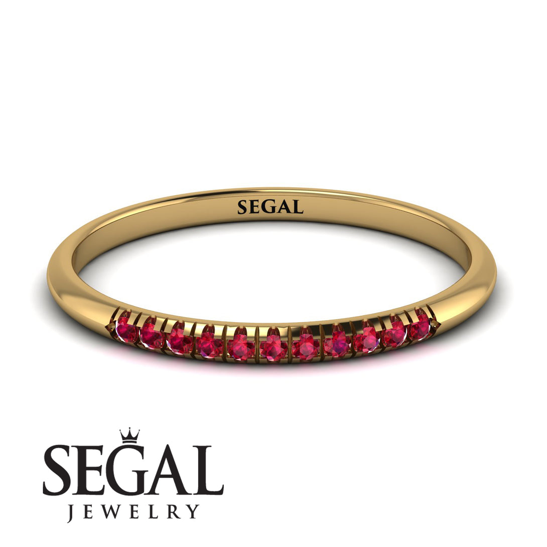 Half Eternity Band With Ruby - Ayla No. 10