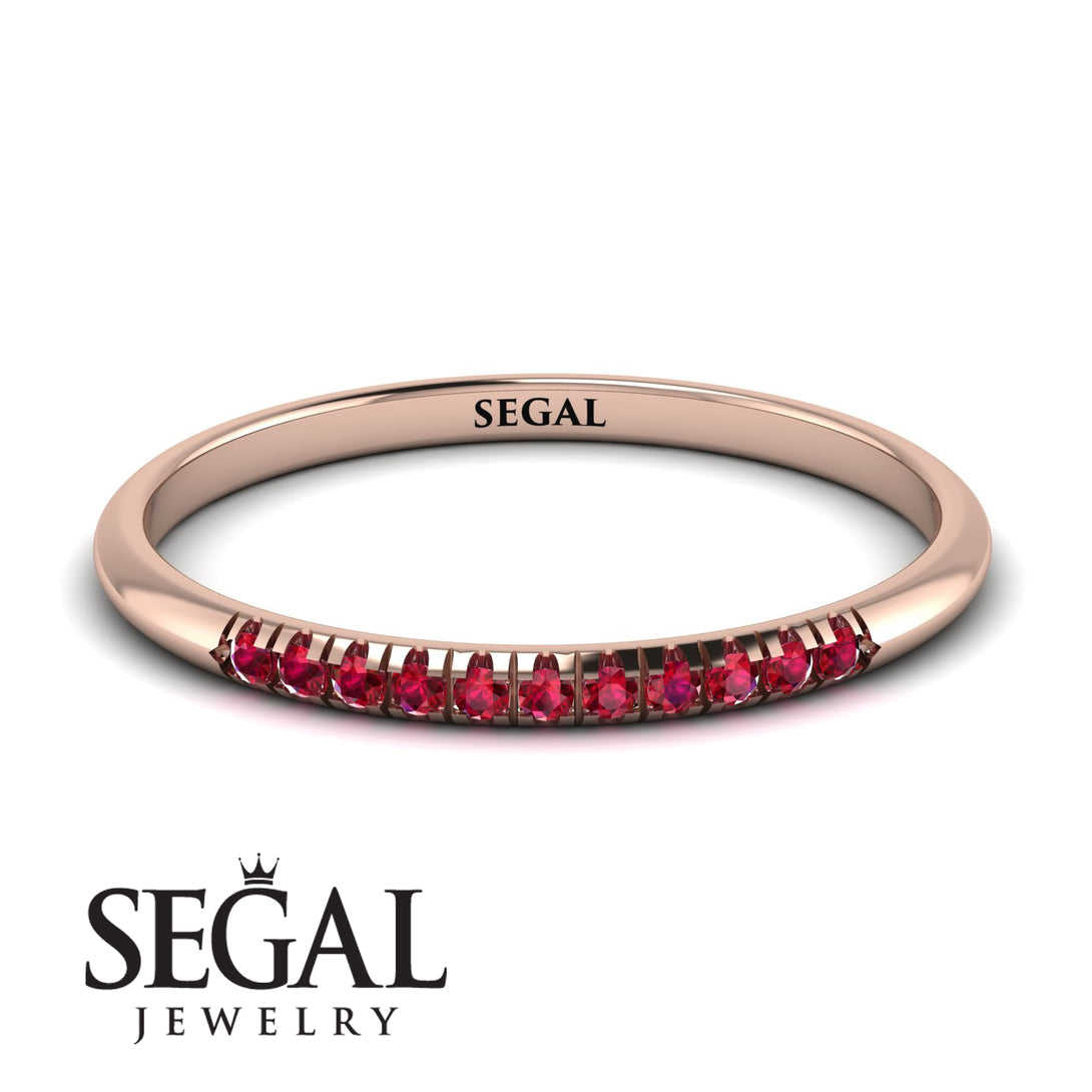 Half Eternity Band With Ruby - Ayla No. 11