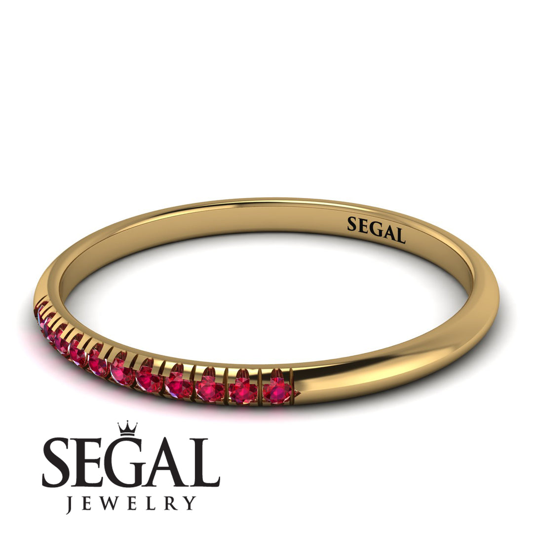Half Eternity Band With Ruby - Ayla No. 10