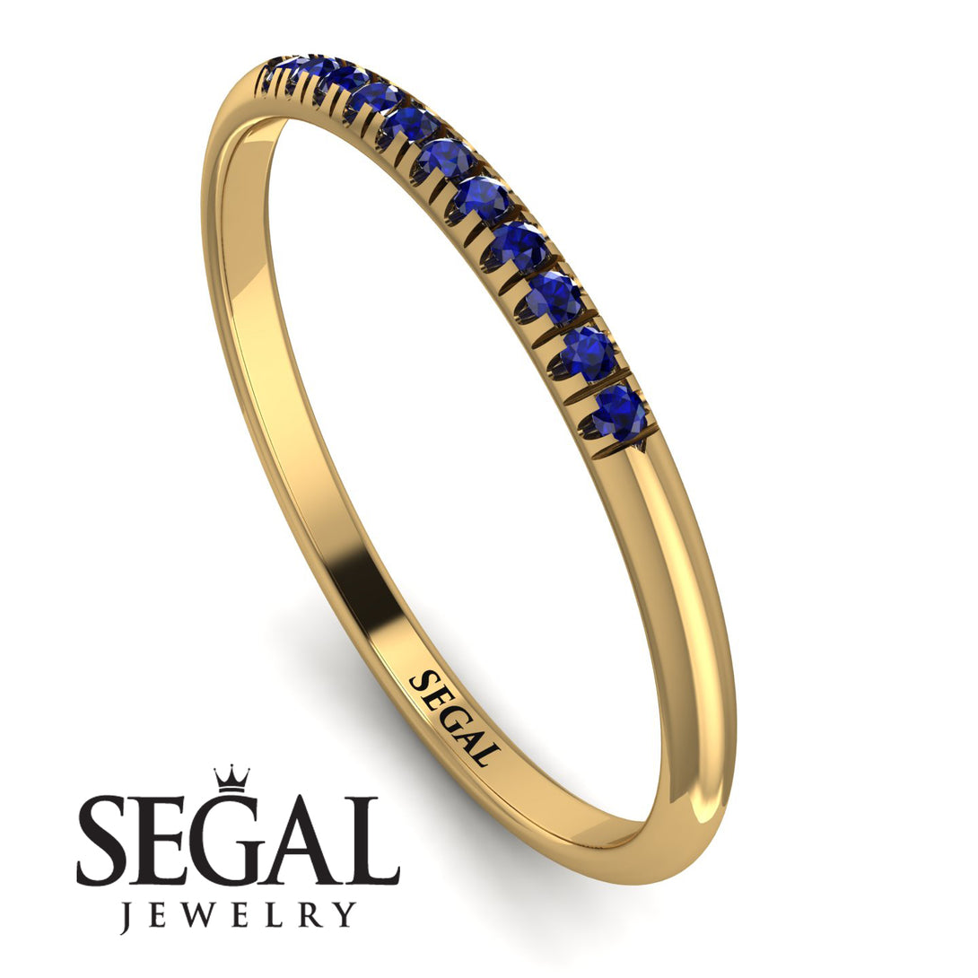 Half Eternity Band With Sapphire - Ayla No. 13