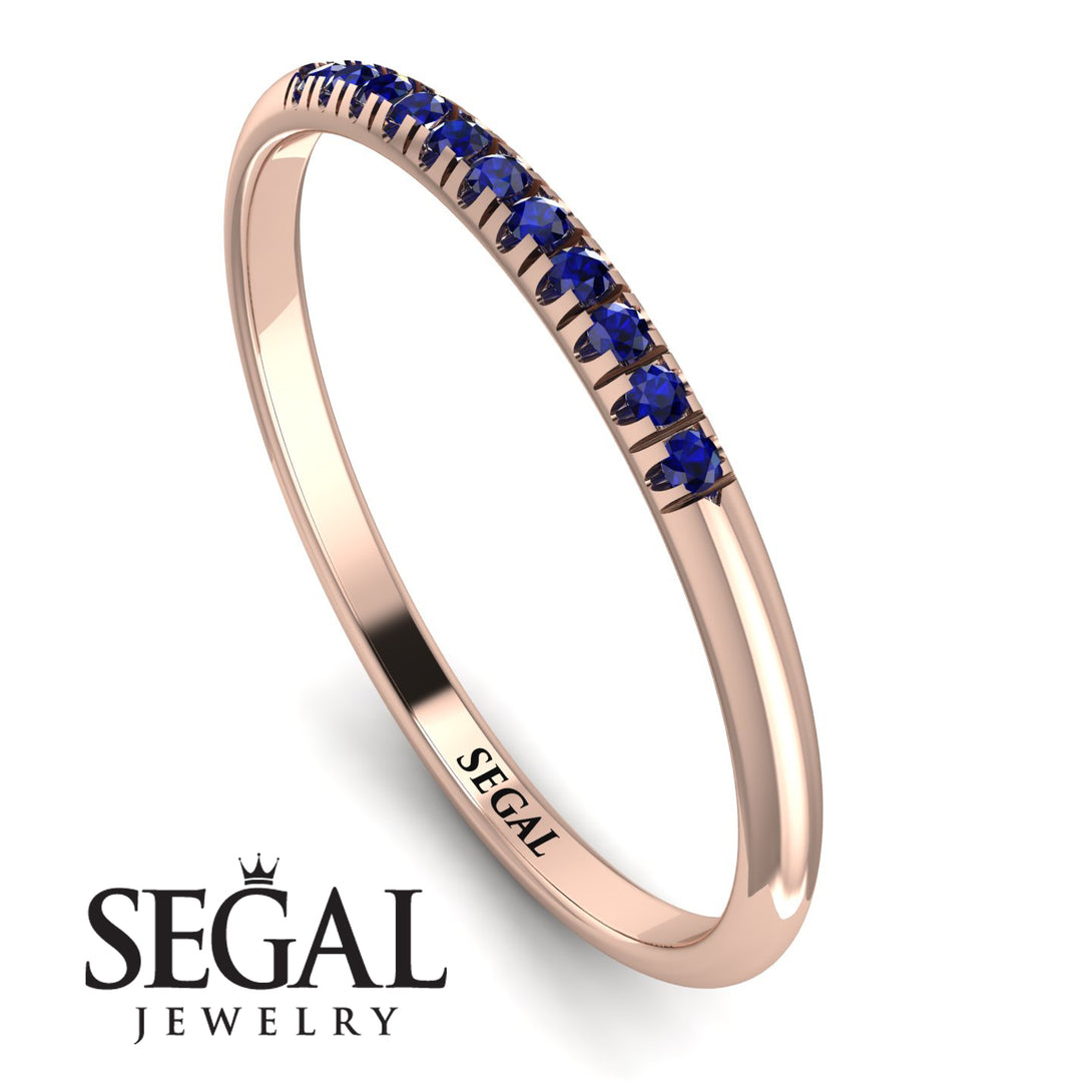 Half Eternity Band With Sapphire - Ayla No. 14