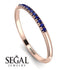 Half Eternity Band With Sapphire - Ayla No. 14 image 6