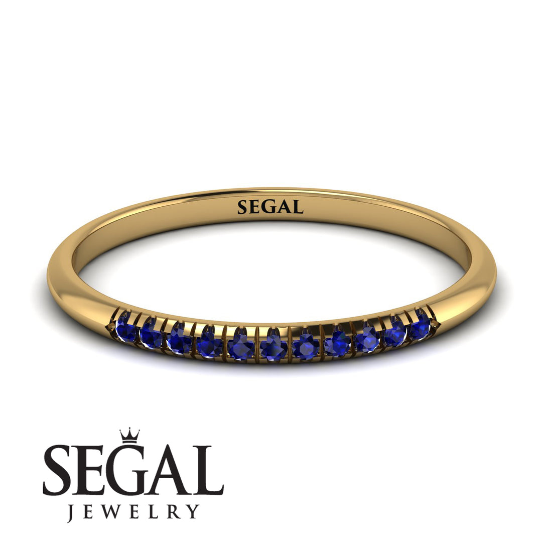 Half Eternity Band With Sapphire - Ayla No. 13