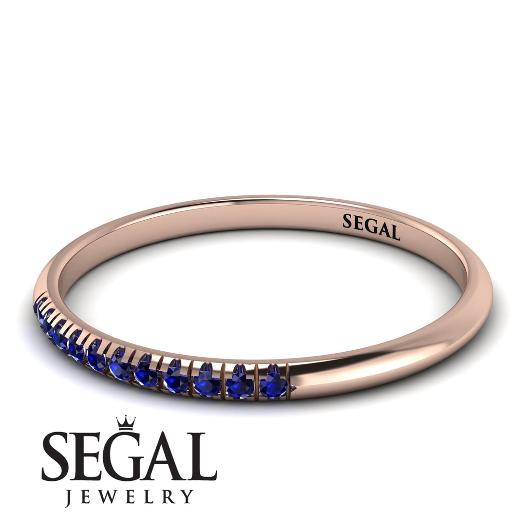 Half Eternity Band With Sapphire - Ayla No. 14