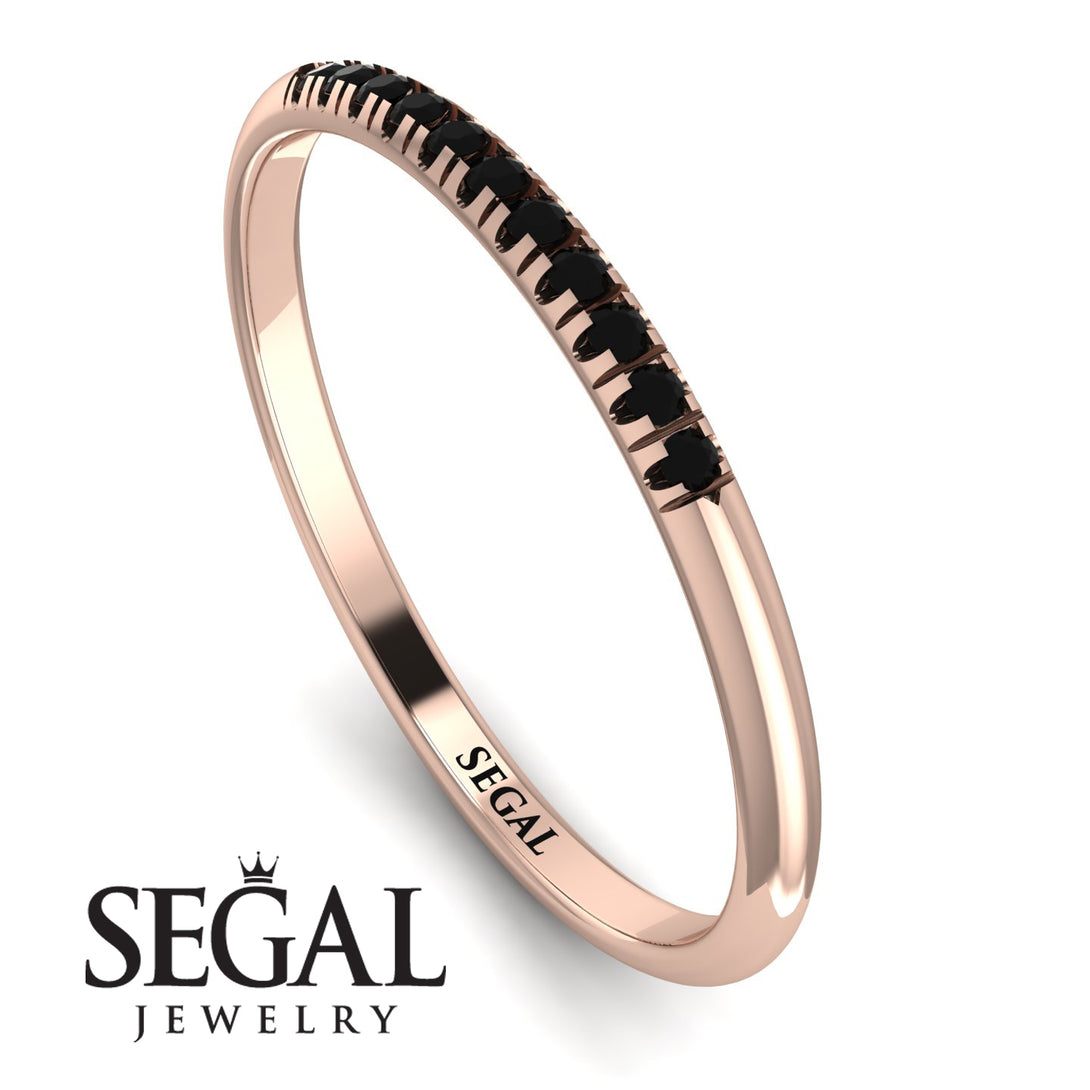 Half Eternity Band With Black Diamond - Ayla No. 8
