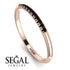 Half Eternity Band With Black Diamond - Ayla No. 8